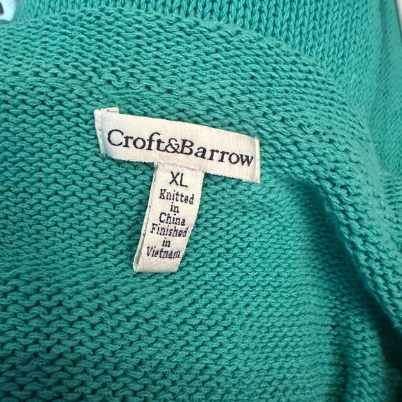 Croft & Barrow Women's Green Textured Knit Sweater Size XL Pullover Lightweight - Picture 8 of 11